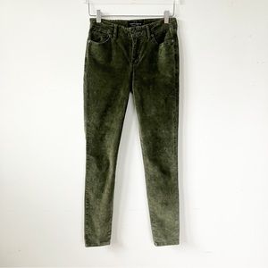 Lucky Brand 2/26 Brooke Legging Jean In Forest Green Velvet Fall Autumn Casual